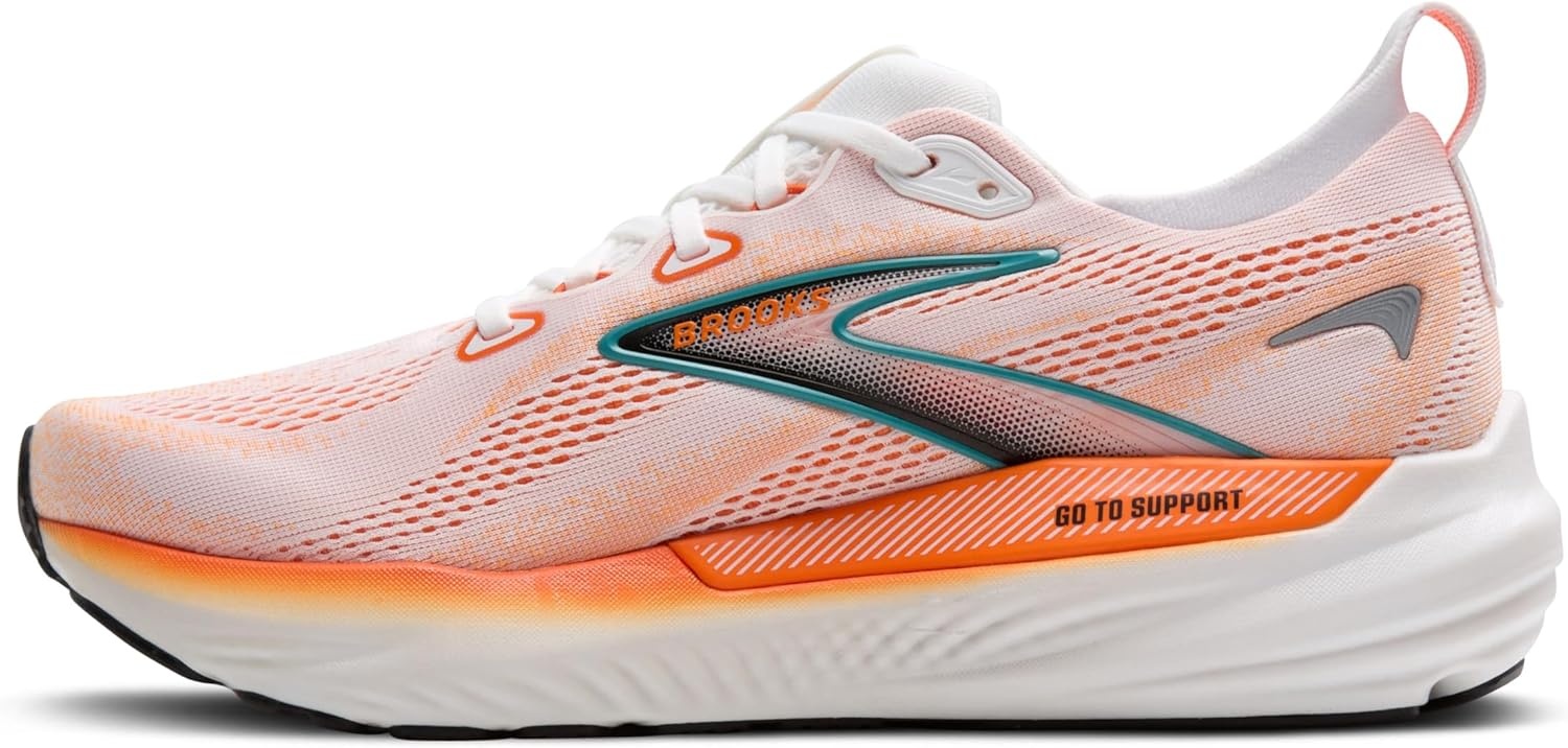image:imageBrooks Mens Glycerin GTS 22 Supportive Running ShoeWhiteOrangeGreen Blue Slate