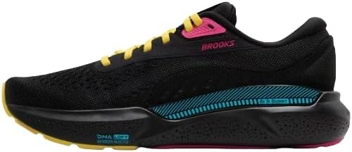 image:imageBrooks Womens Adrenaline GTS 24 Supportive Running ShoeBlackYellowFuchsia