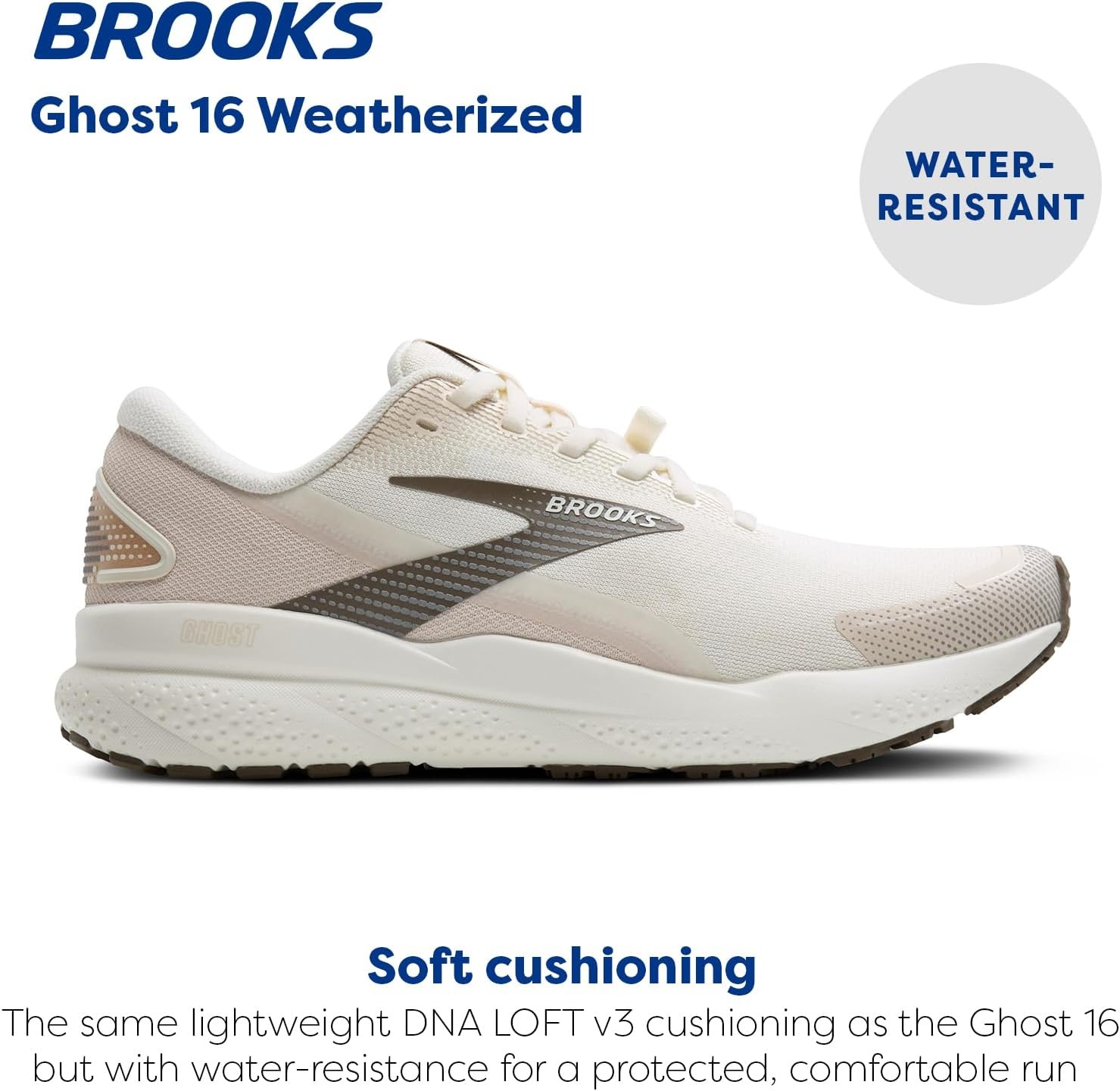 image:imageBrooks Womens Ghost 16 Neutral Running ShoeAlmond PeachCoconutFalcon