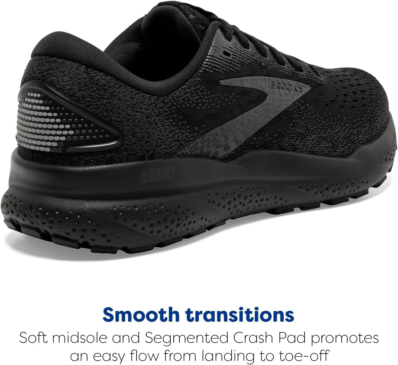 image:imageBrooks Womens Ghost 16 Neutral Running ShoeBlackBlackEbony