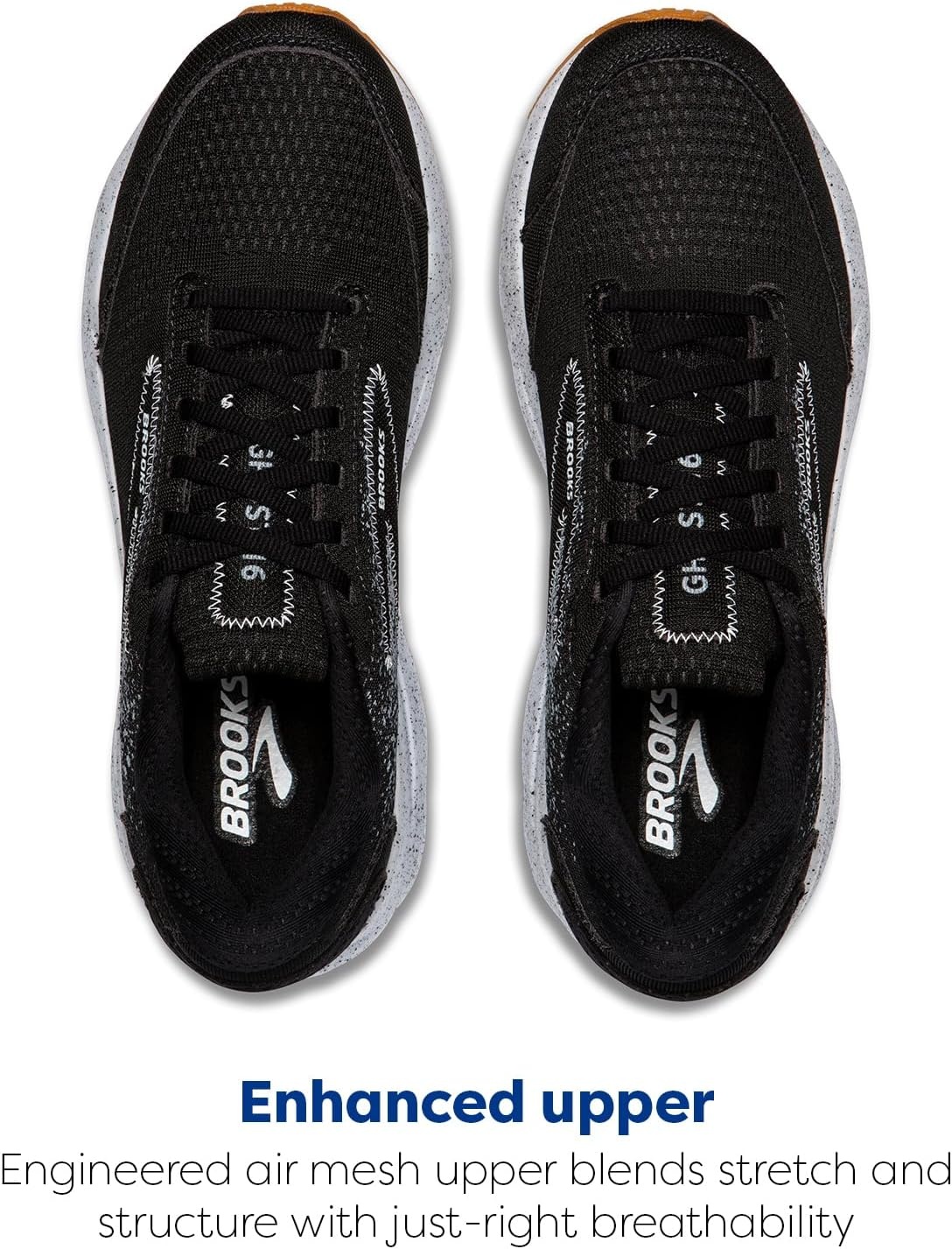 image:imageBrooks Womens Ghost 16 Neutral Running ShoeBlackBlackened PearlWhite