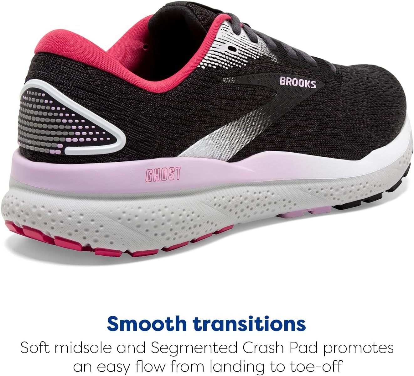 image:imageBrooks Womens Ghost 16 Neutral Running ShoeBlackEbonyRaspberry