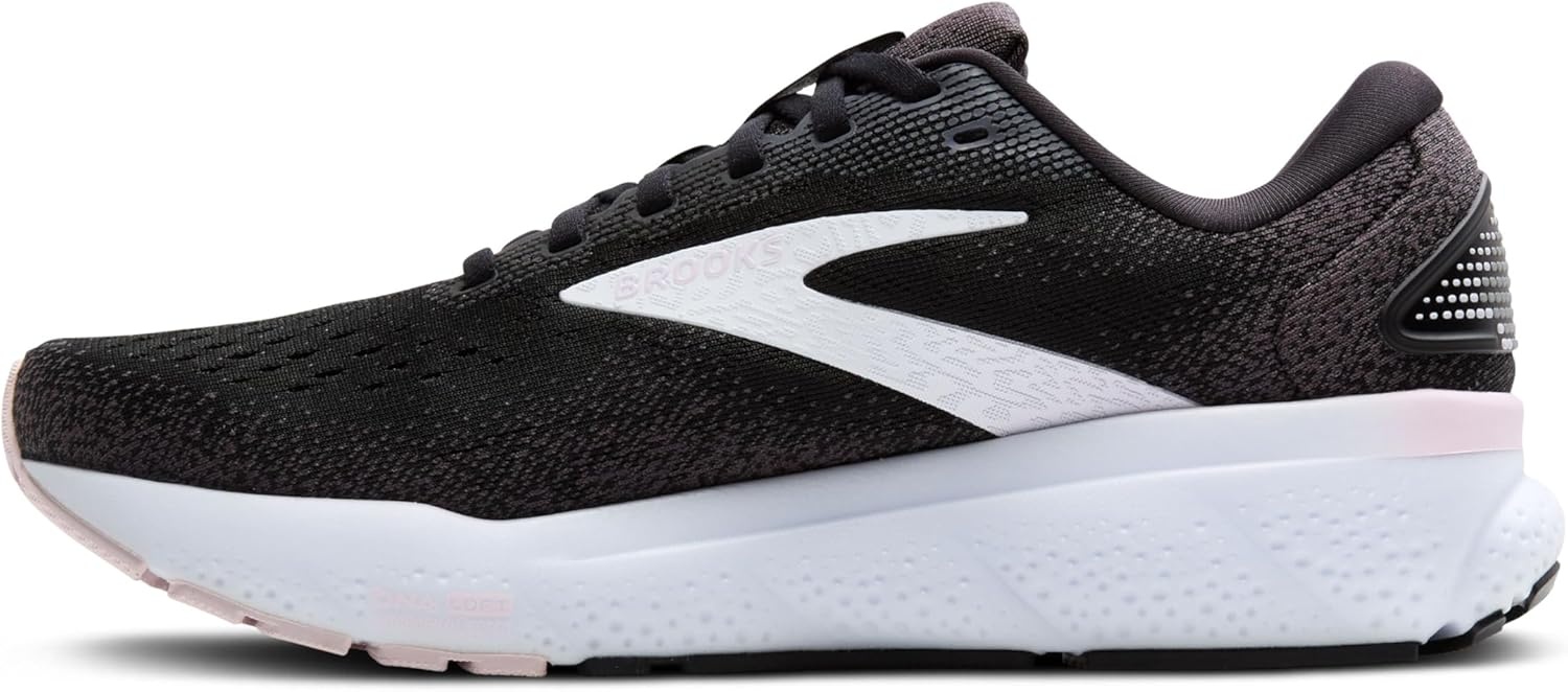 image:imageBrooks Womens Ghost 16 Neutral Running ShoeBlackWhiteOrchid Ice