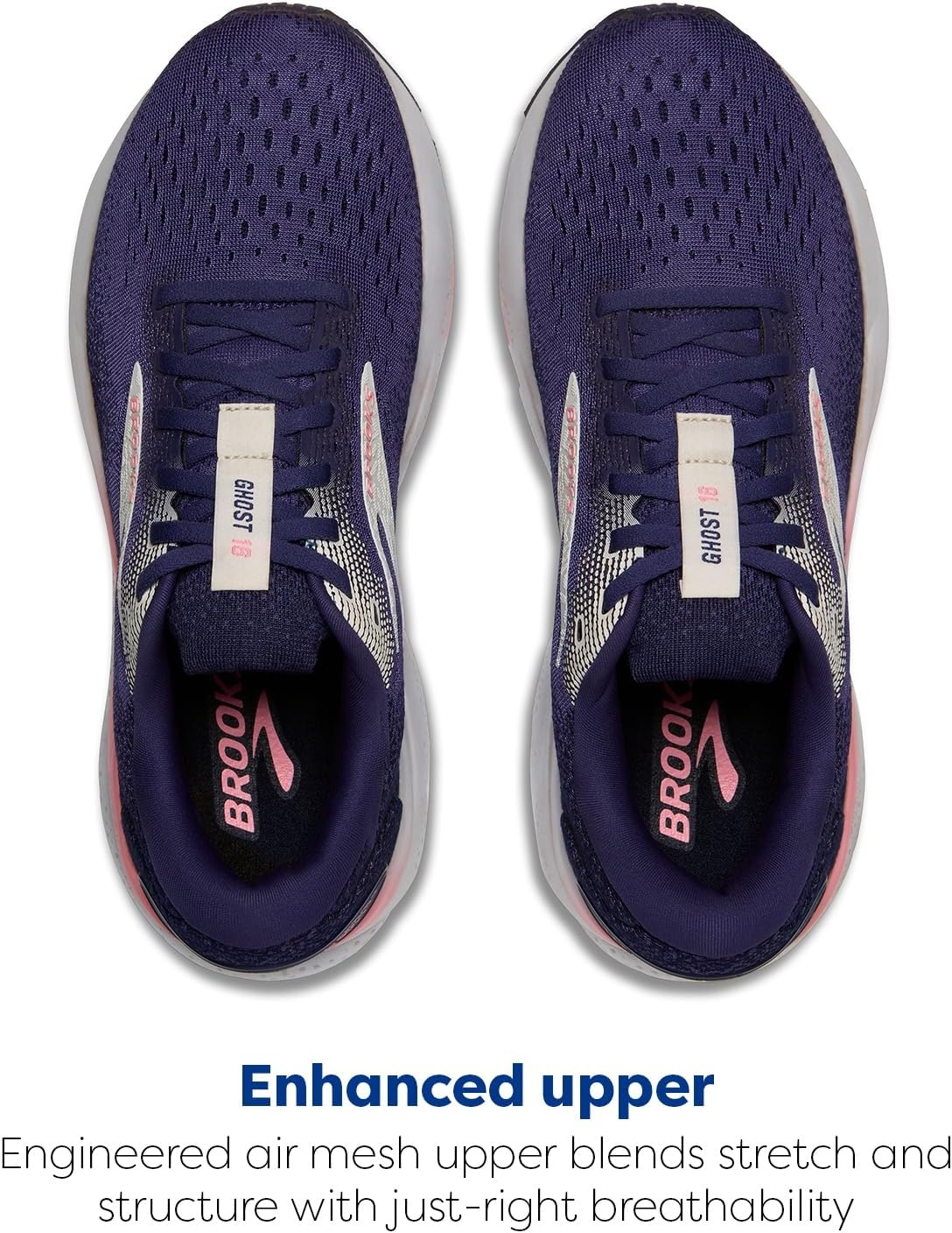 image:imageBrooks Womens Ghost 16 Neutral Running ShoeBlue RibbonDianthusPeacoat