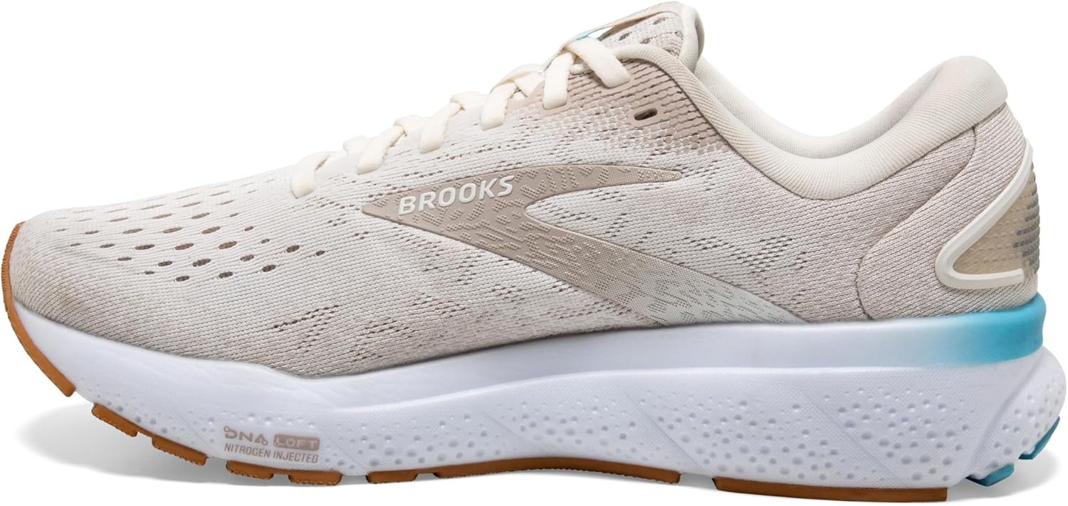 image:imageBrooks Womens Ghost 16 Neutral Running ShoeCoconutChateau GreyBlue