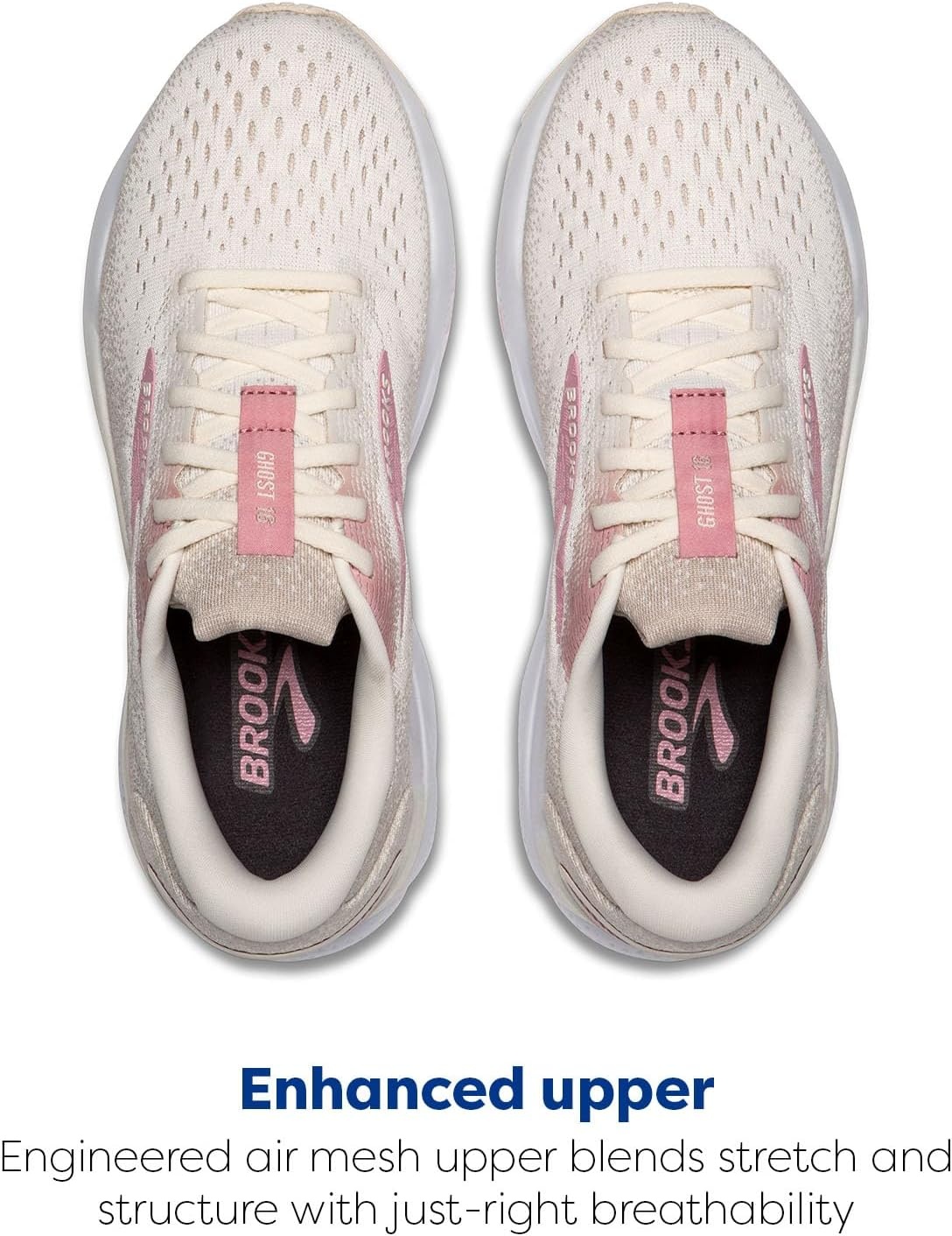 image:imageBrooks Womens Ghost 16 Neutral Running ShoeCoconutZephyrWhite