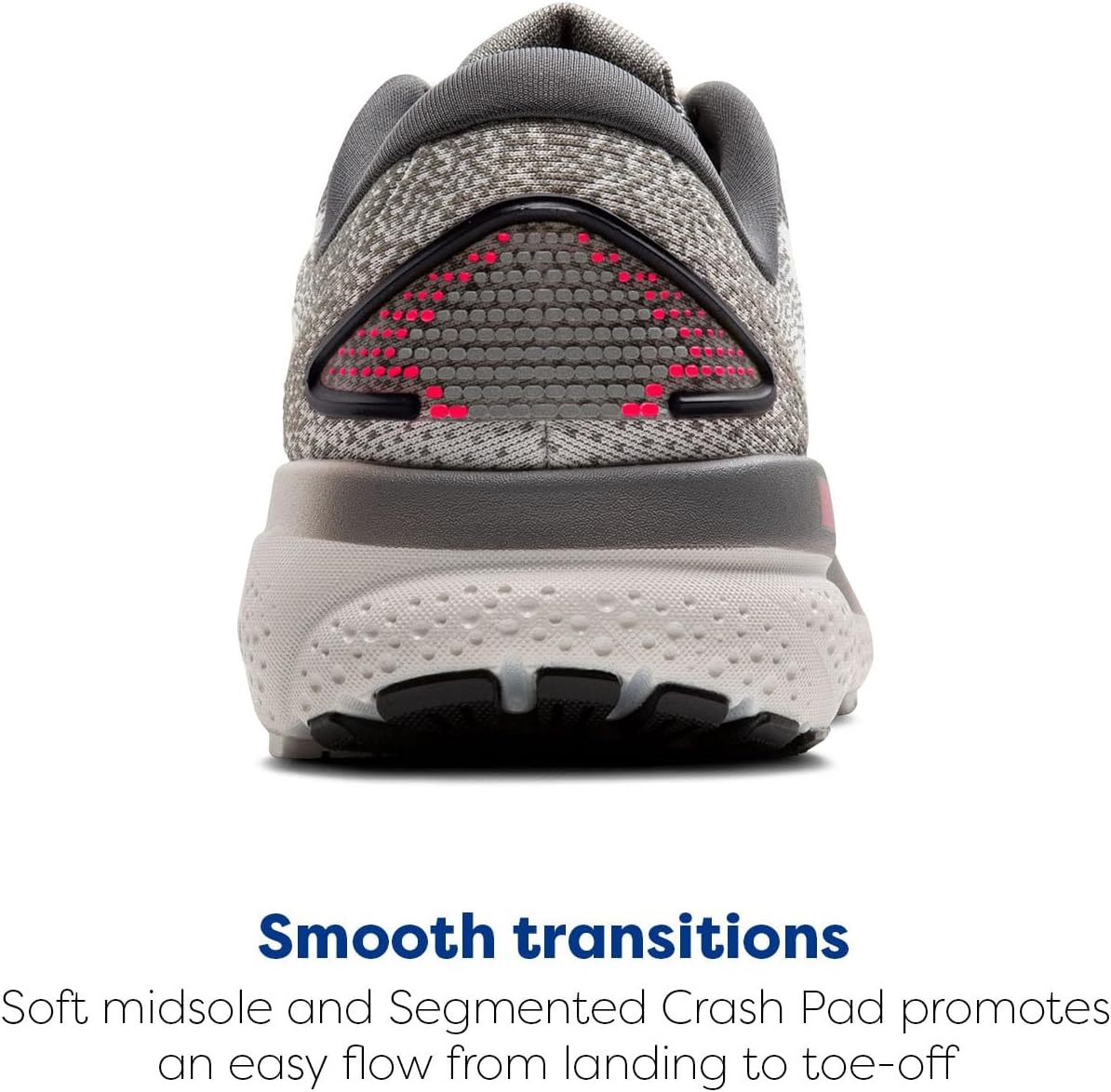 image:imageBrooks Womens Ghost 16 Neutral Running ShoeGreyGargoylePink