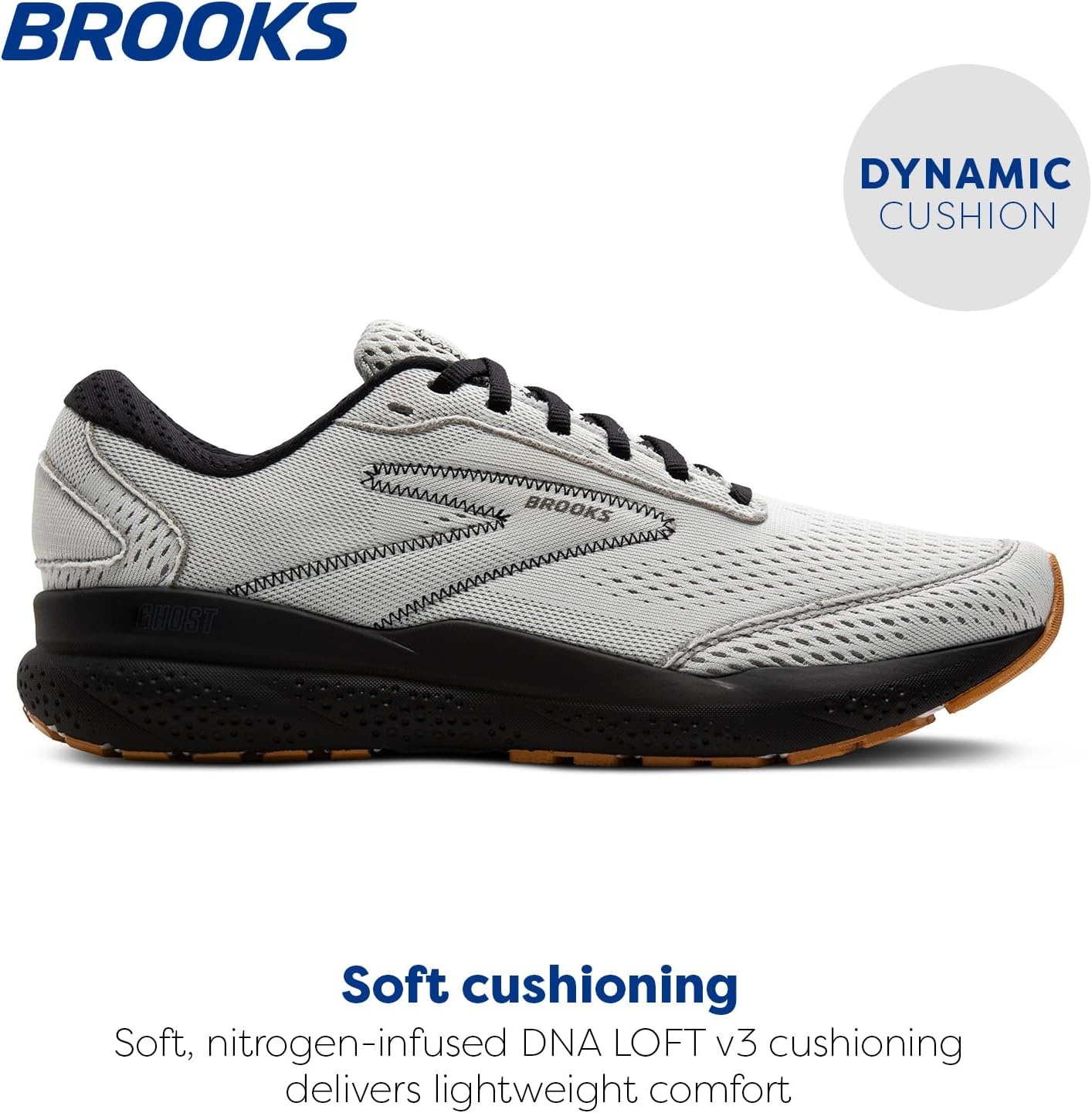 image:imageBrooks Womens Ghost 16 Neutral Running ShoeOysterBlackAlloy