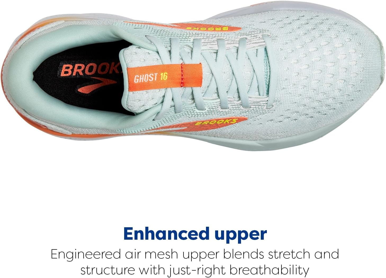 image:imageBrooks Womens Ghost 16 Neutral Running ShoeSkylightCoconutSunset