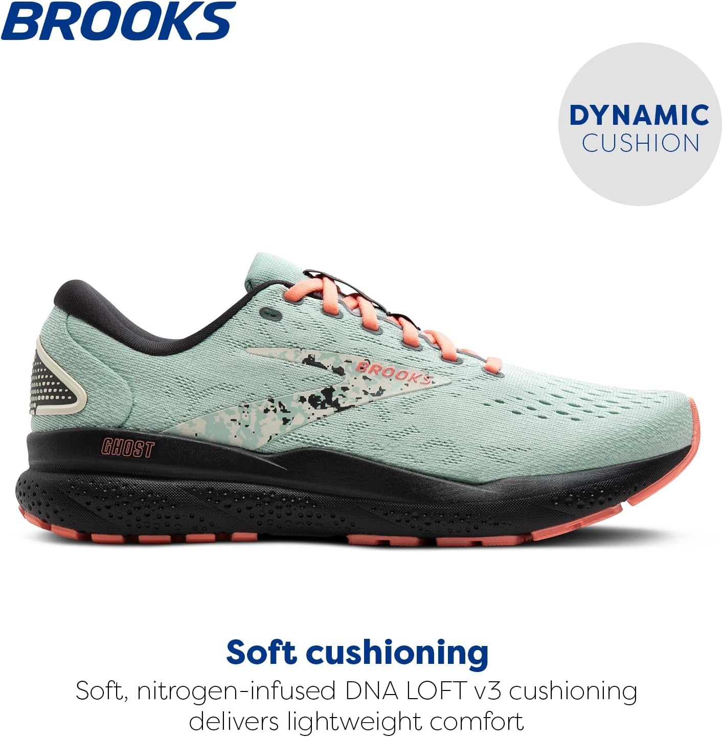 image:imageBrooks Womens Ghost 16 Neutral Running ShoeSurfFlowerWhitecap