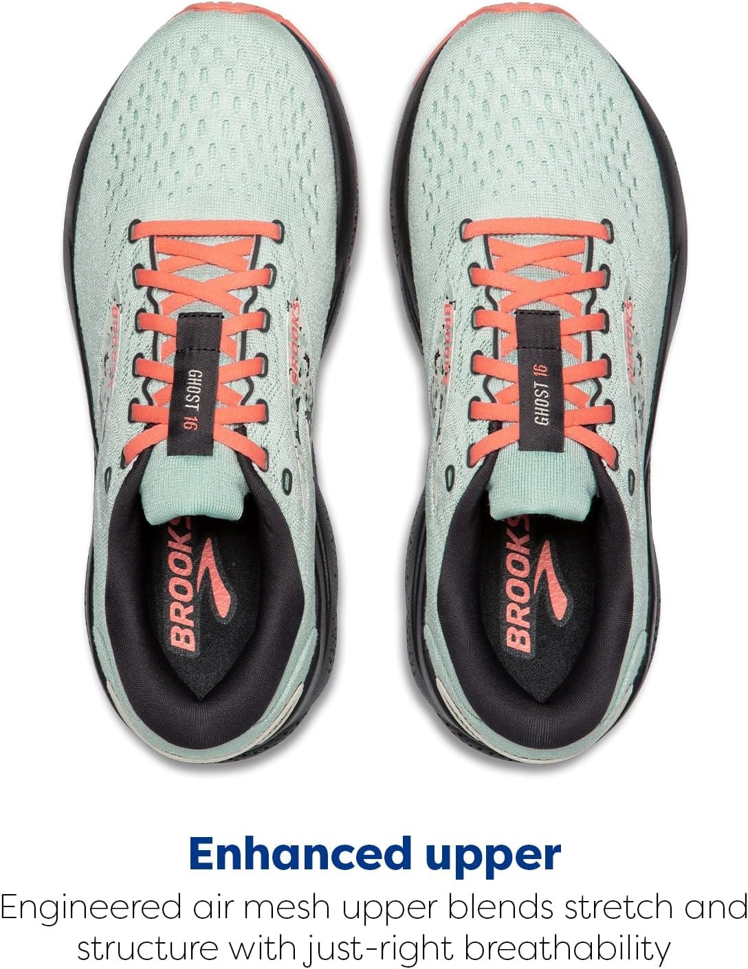image:imageBrooks Womens Ghost 16 Neutral Running ShoeSurfFlowerWhitecap