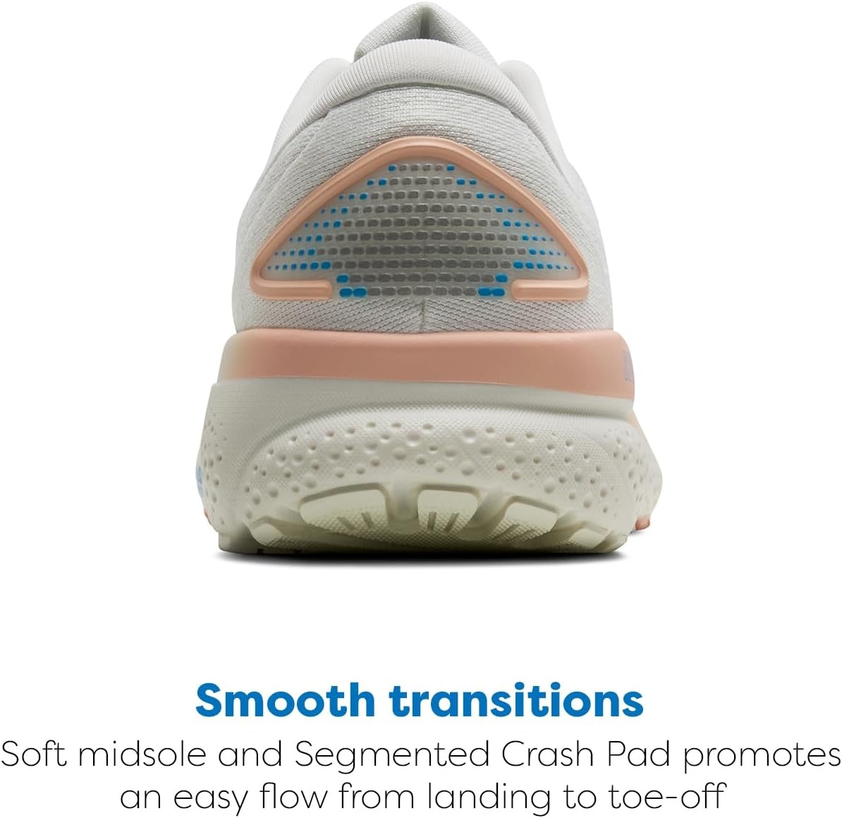 image:imageBrooks Womens Ghost 16 Neutral Running ShoeWhiteBluewashTropical Peach