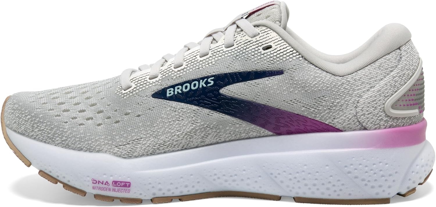 image:imageBrooks Womens Ghost 16 Neutral Running ShoeWhiteGreyEstate Blue