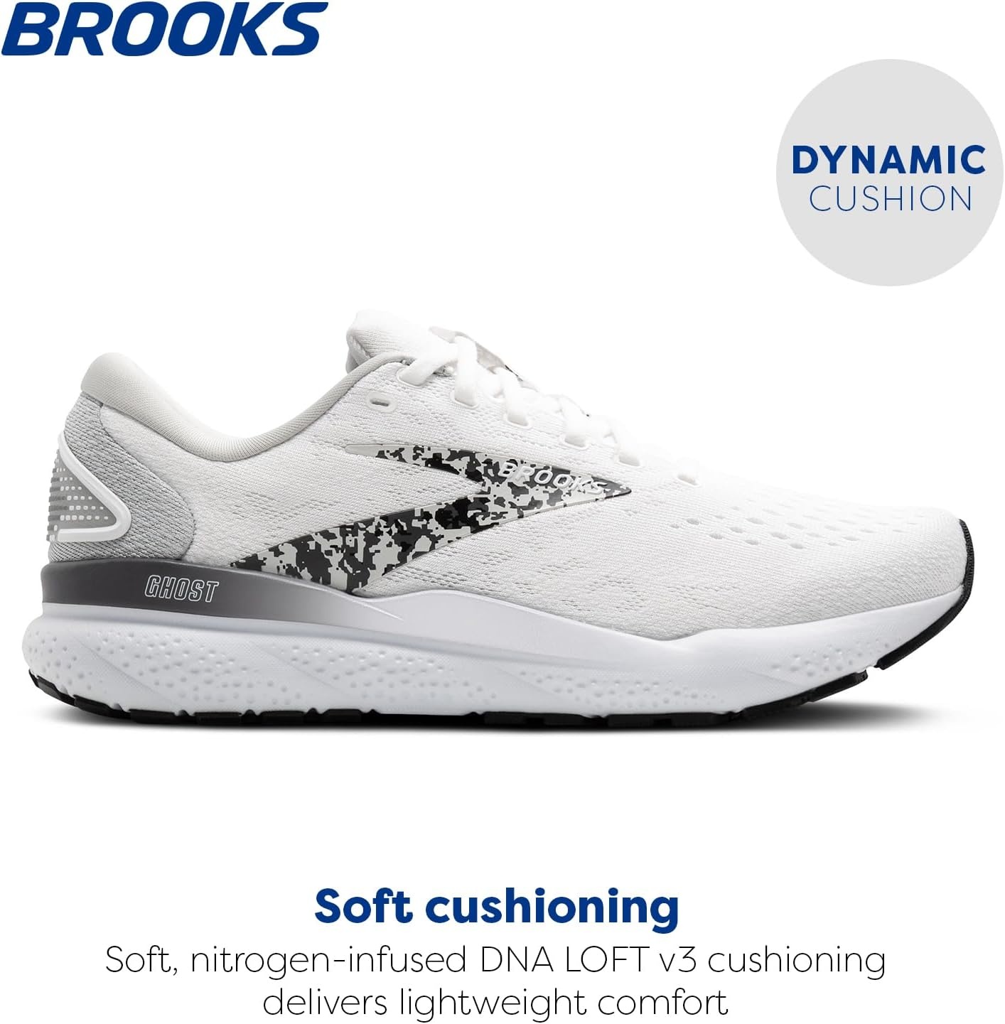 image:imageBrooks Womens Ghost 16 Neutral Running ShoeWhiteOysterLava