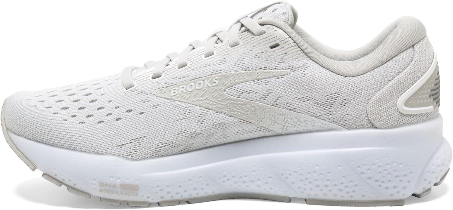 image:imageBrooks Womens Ghost 16 Neutral Running ShoeWhiteWhiteGrey