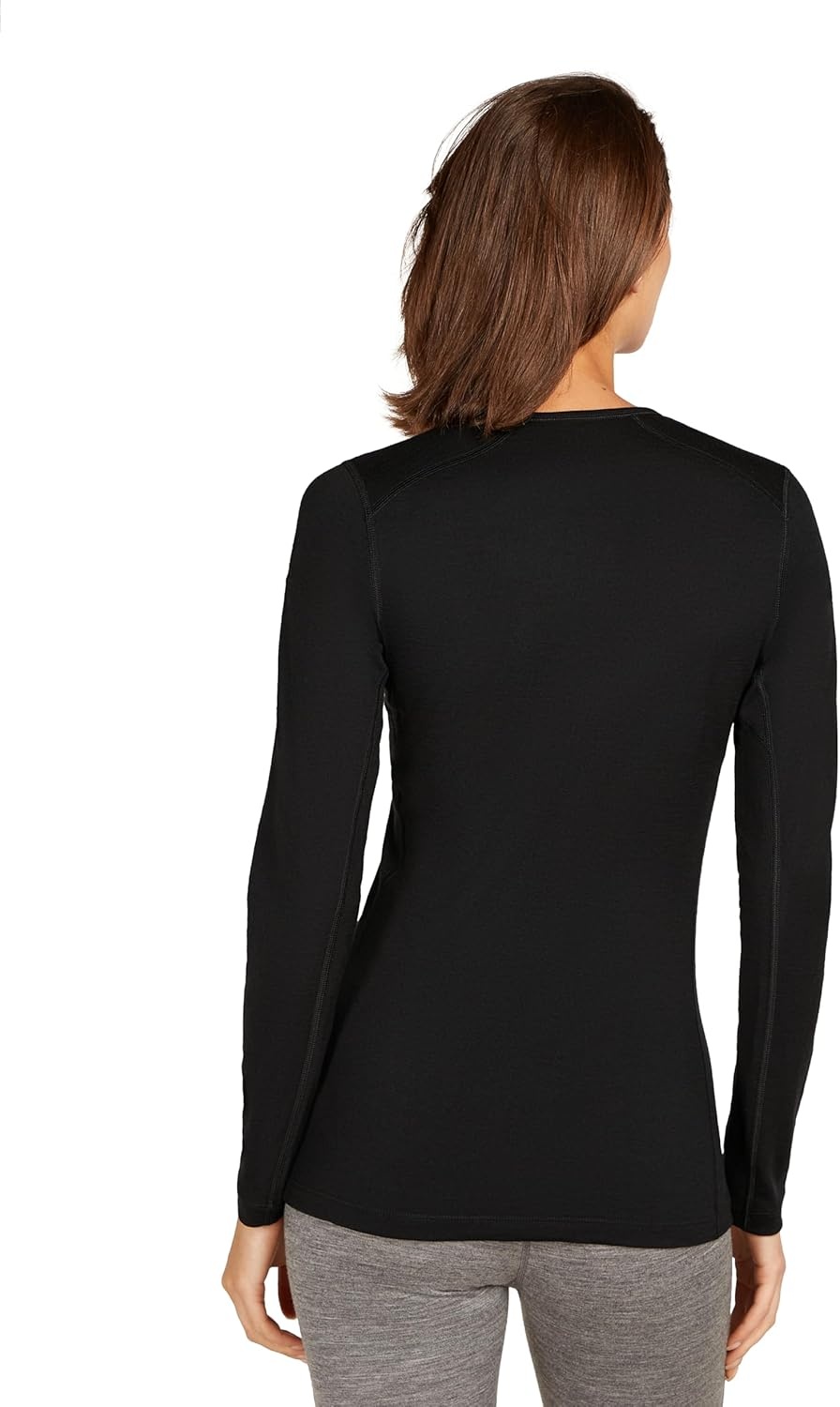 image:imageIcebreaker Merino Womens 200 Oasis Long Sleeve Thermal Cold Weather Base Layer TShirtBlack