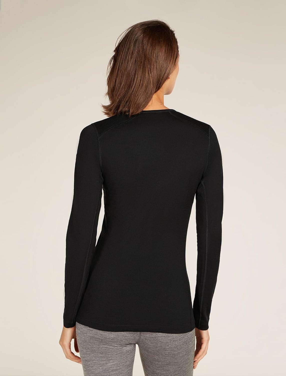 image:imageIcebreaker Merino Womens 200 Oasis Long Sleeve Thermal Cold Weather Base Layer TShirtBlack