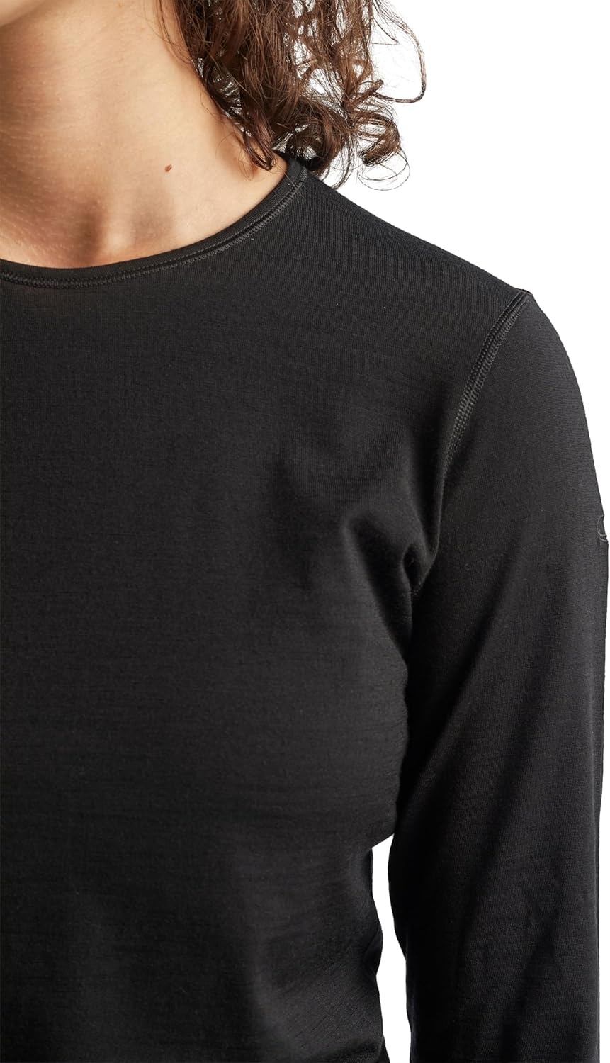 image:imageIcebreaker Merino Womens 200 Oasis Long Sleeve Thermal Cold Weather Base Layer TShirtBlack