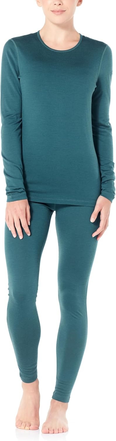 image:imageIcebreaker Merino Womens 200 Oasis Long Sleeve Thermal Cold Weather Base Layer TShirtMidnight Navy