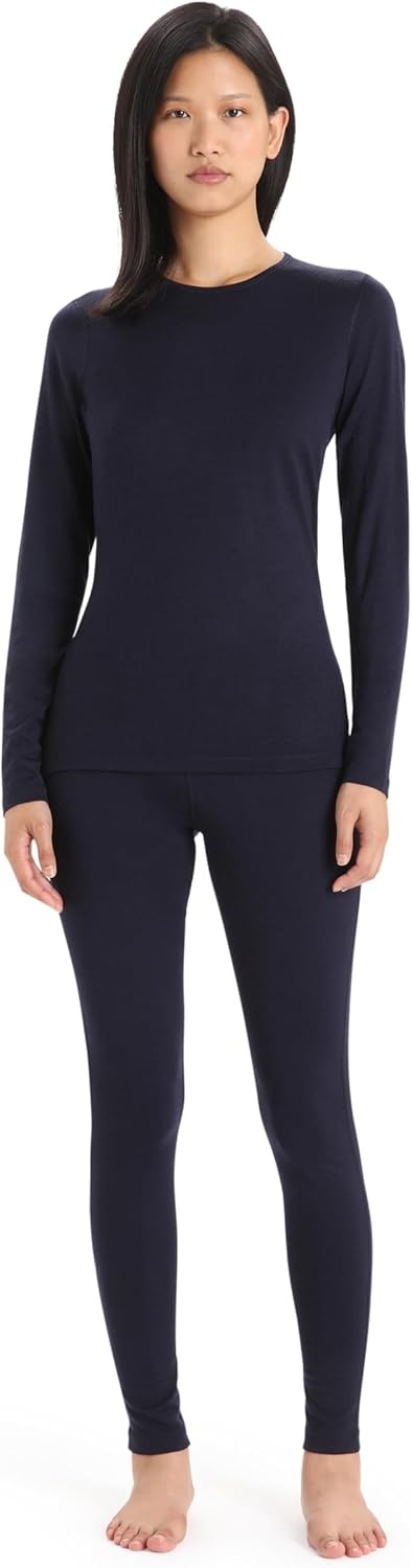 image:imageIcebreaker Merino Womens 200 Oasis Long Sleeve Thermal Cold Weather Base Layer TShirtMidnight Navy