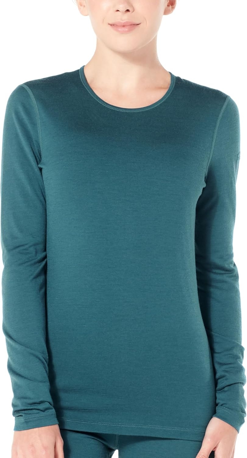 image:imageIcebreaker Merino Womens 200 Oasis Long Sleeve Thermal Cold Weather Base Layer TShirtMidnight Navy