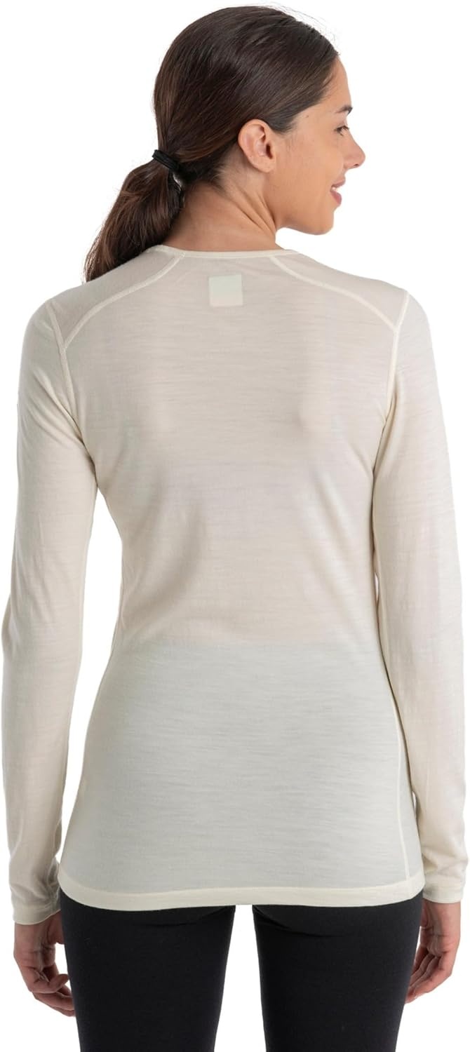 image:imageIcebreaker Merino Womens 200 Oasis Long Sleeve Thermal Cold Weather Base Layer TShirtUndyed