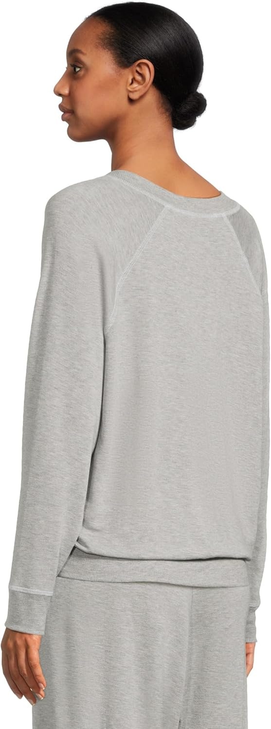 image:imageSPLITS59 Womens Bennie Fleece Vneck SweatshirtHeather Grey