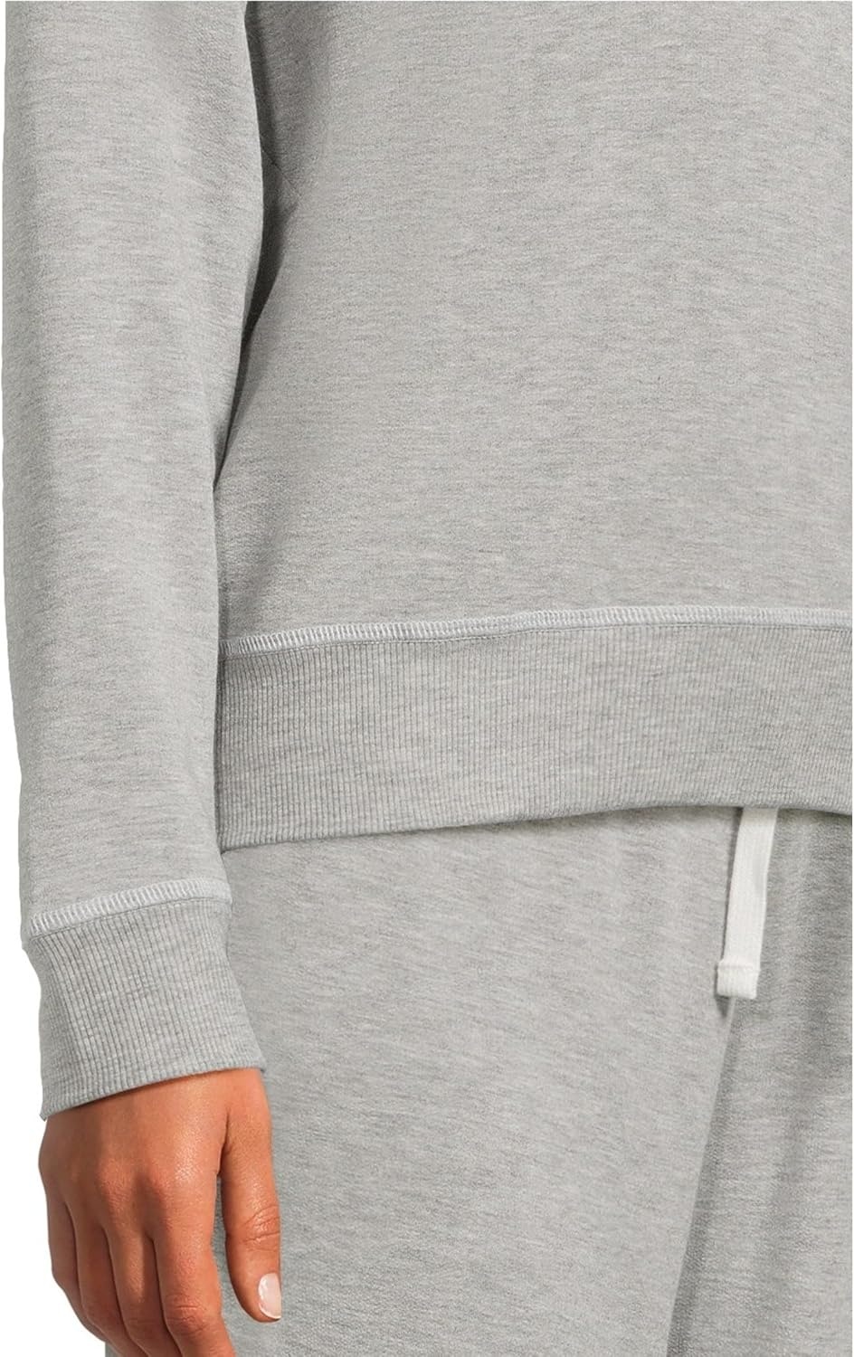 image:imageSPLITS59 Womens Bennie Fleece Vneck SweatshirtHeather Grey