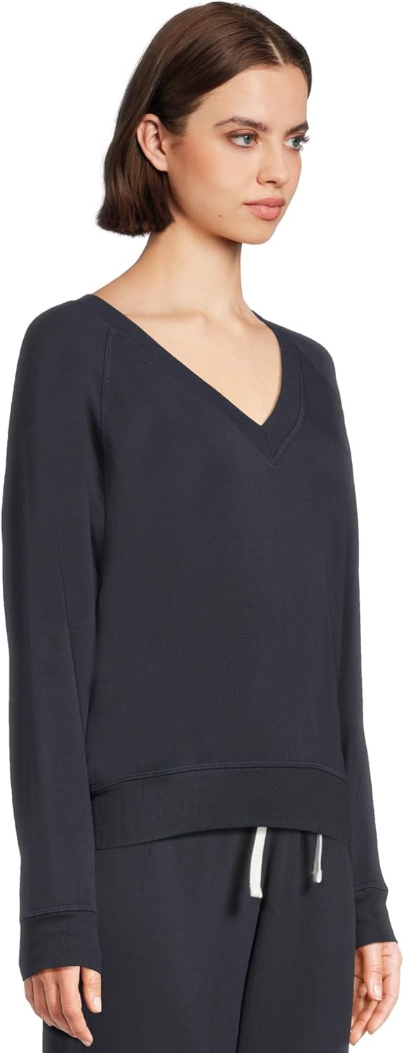 image:imageSPLITS59 Womens Bennie Fleece Vneck SweatshirtIndigo