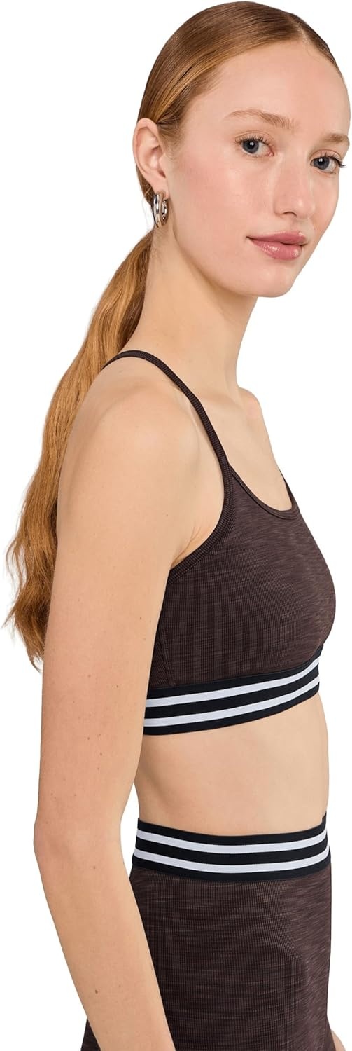image:imageSPLITS59 Womens Cali Active Rib BraDark Chocolate