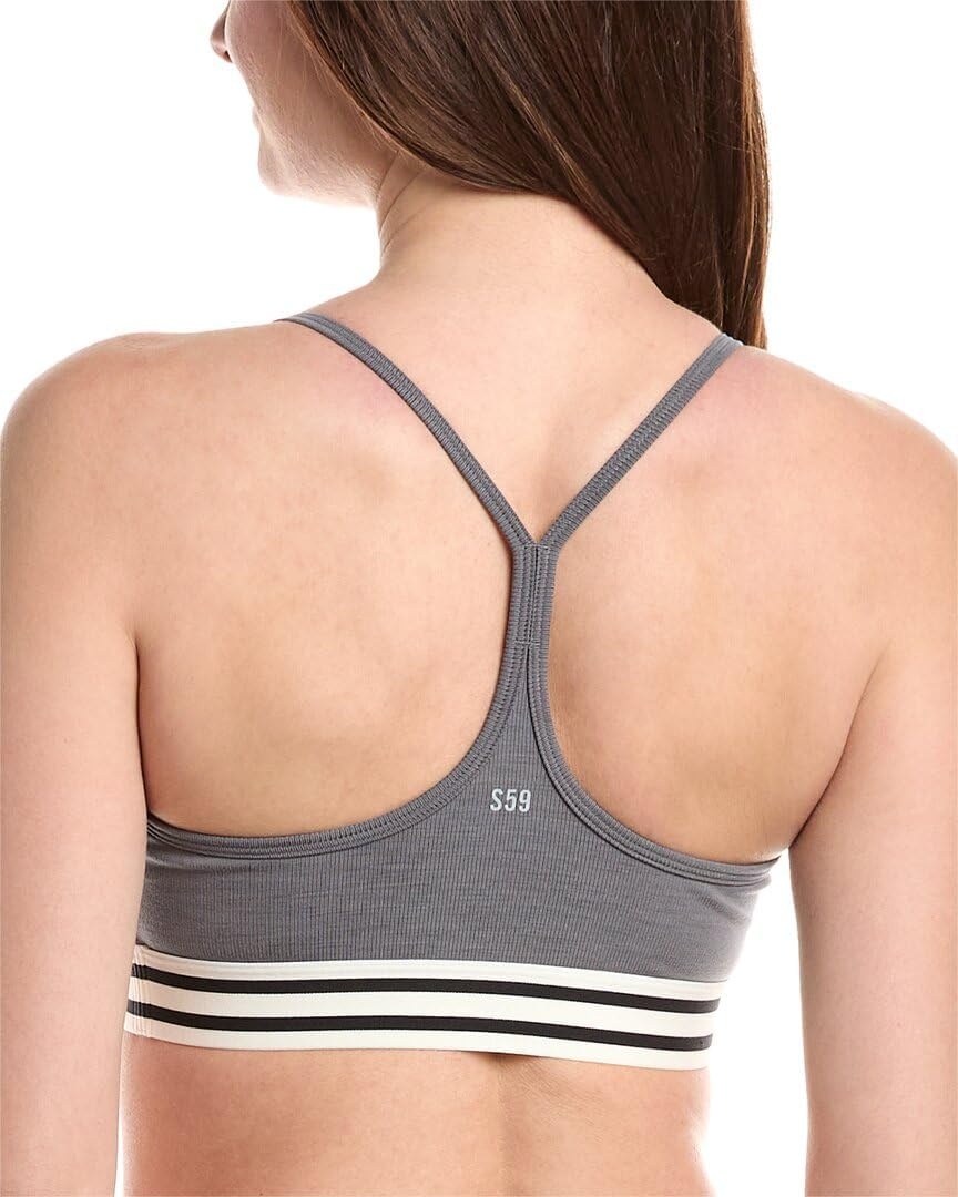 image:imageSPLITS59 Womens Cali Active Rib BraHeatherGrey