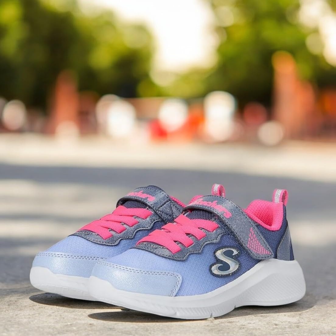 image:imageSkechers Girls Sole SwiftersNavyHotpink