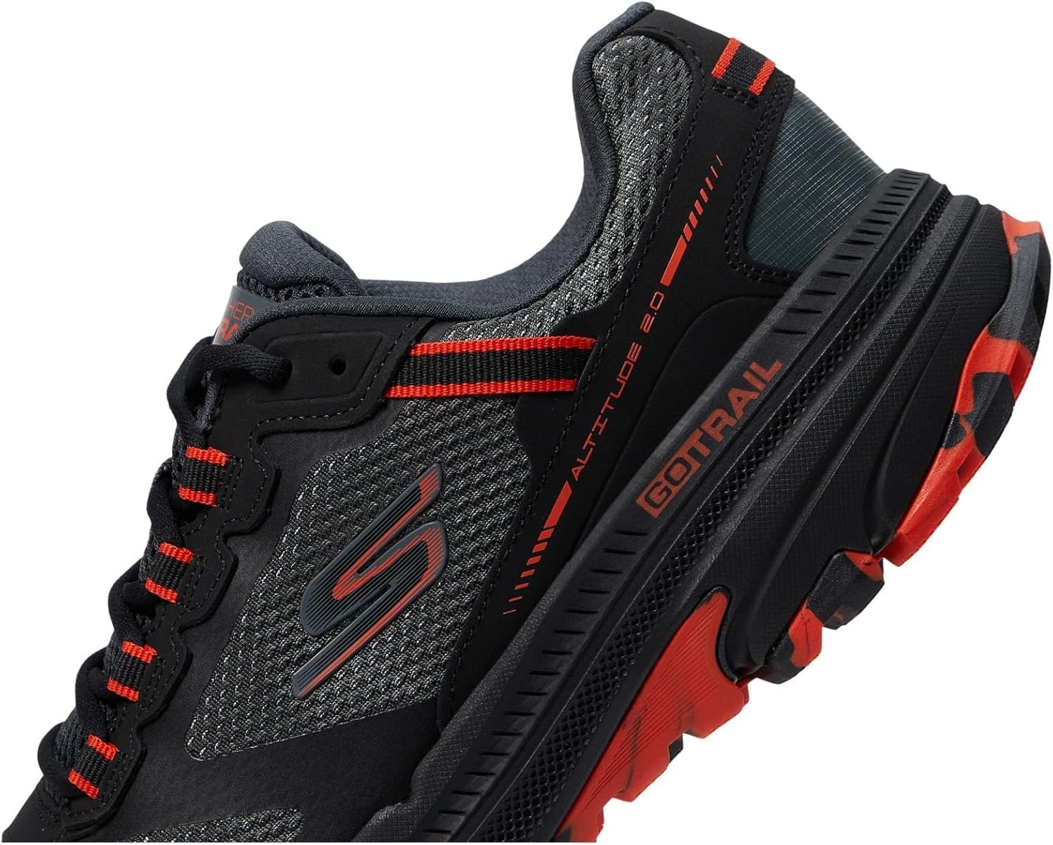 image:imageSkechers Mens Mens Go Run Trail Altitude 20Marble Rock 30 SneakerBlackOrange