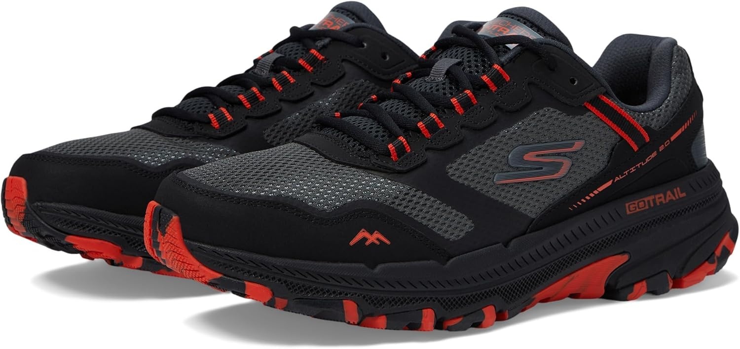 image:imageSkechers Mens Mens Go Run Trail Altitude 20Marble Rock 30 SneakerBlackOrange