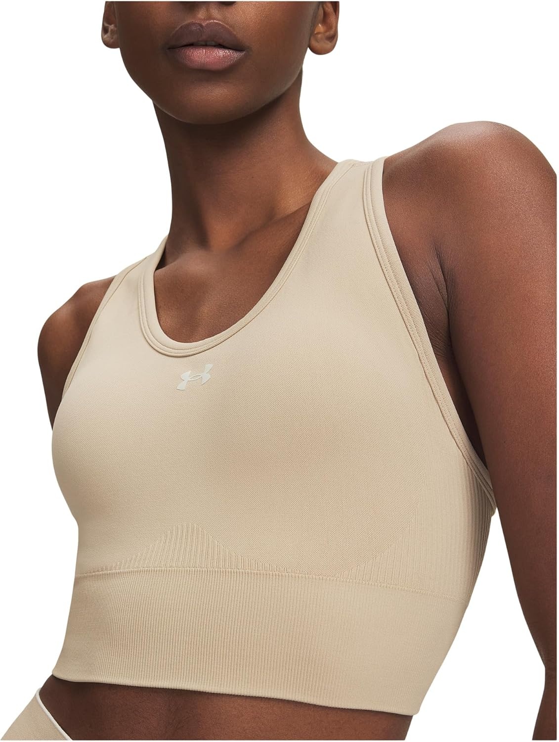 image:imageUnder Armour Womens Vanish Seamless MidImpact Sports BraCity KhakiSummit White