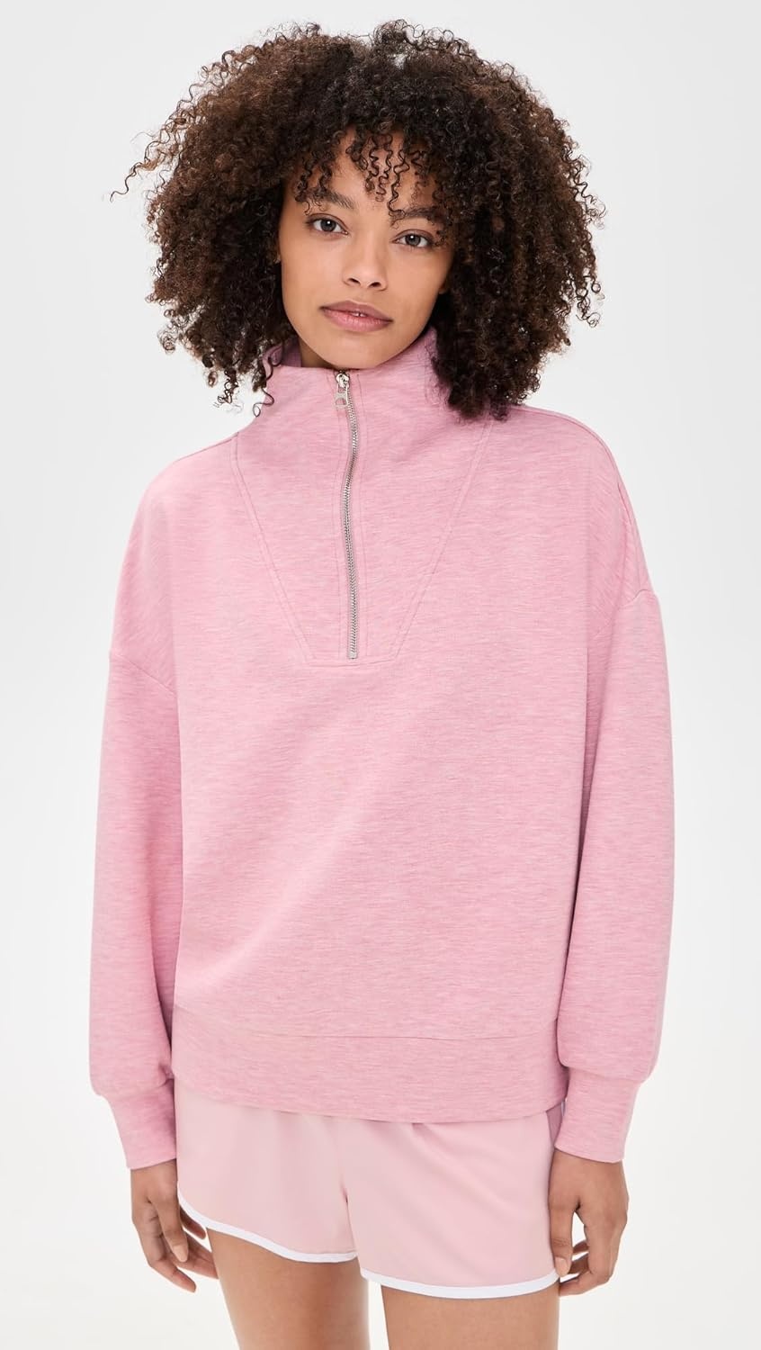 image:imageVarley Womens Hawley Half Zip SweaterRose Marl