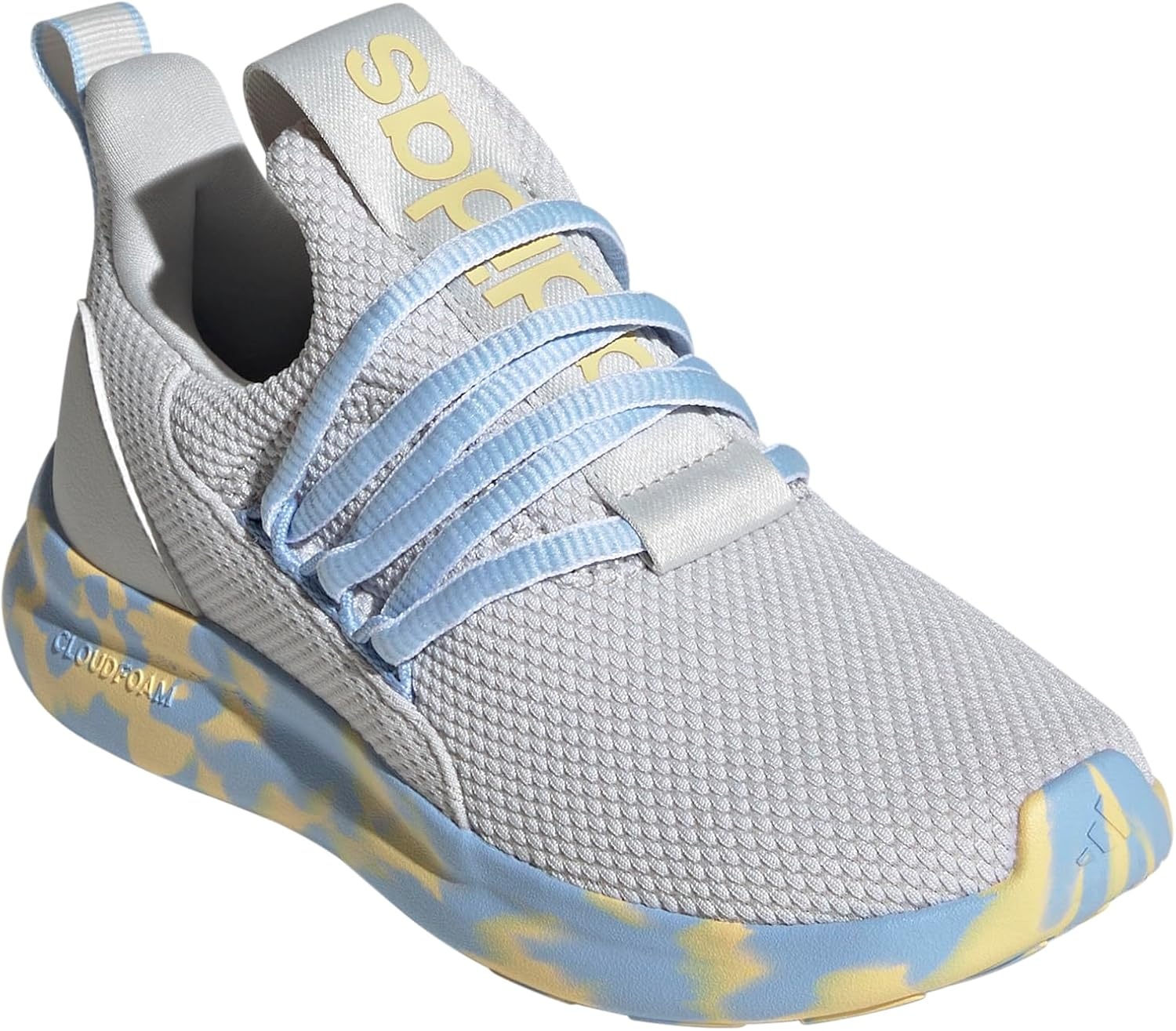 image:imageadidas Kids Lite Racer Adapt 70 Running ShoesGrey OneOrange TintGlow Blue