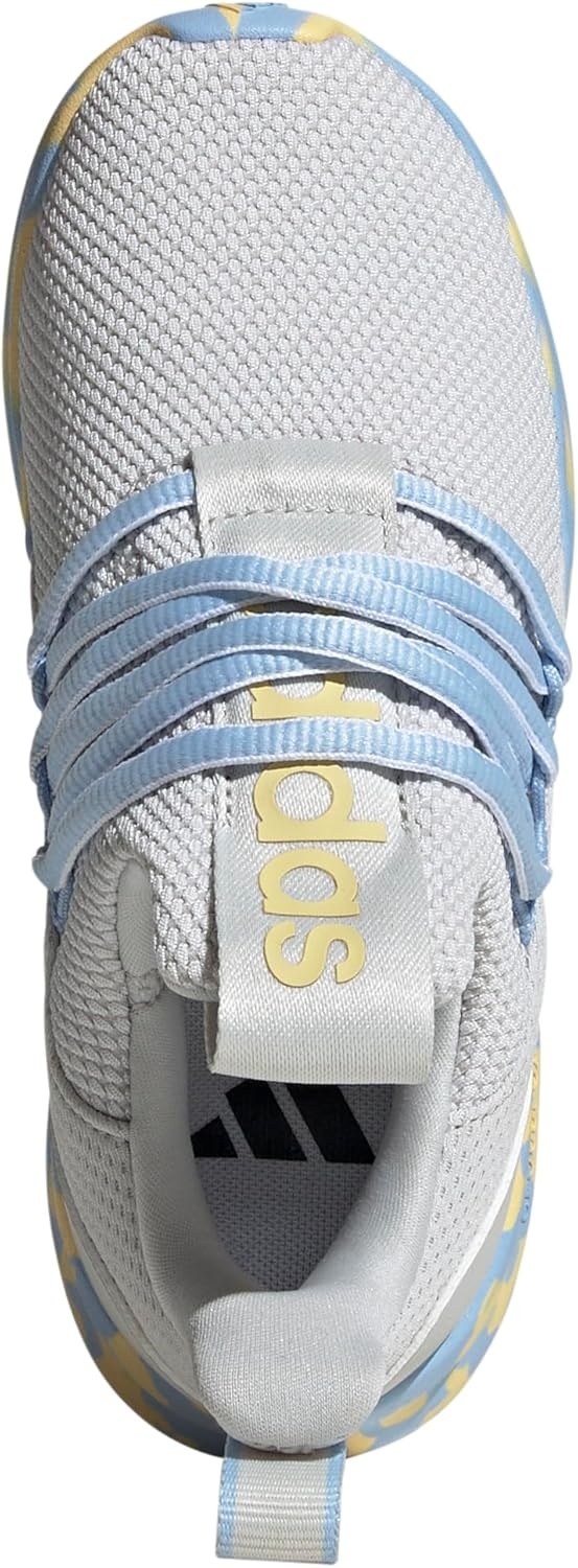 image:imageadidas Kids Lite Racer Adapt 70 Running ShoesGrey OneOrange TintGlow Blue