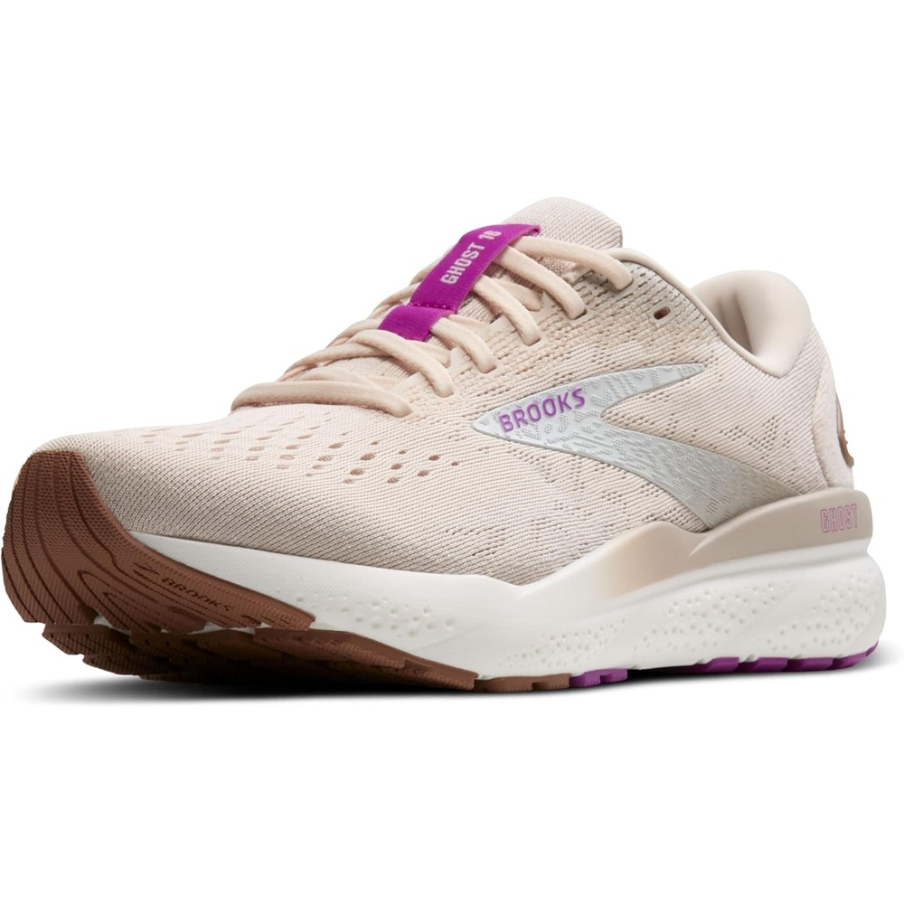 image:imageBrooks Womens Ghost 16 Neutral Running ShoeAlmond PeachCoconutPurple