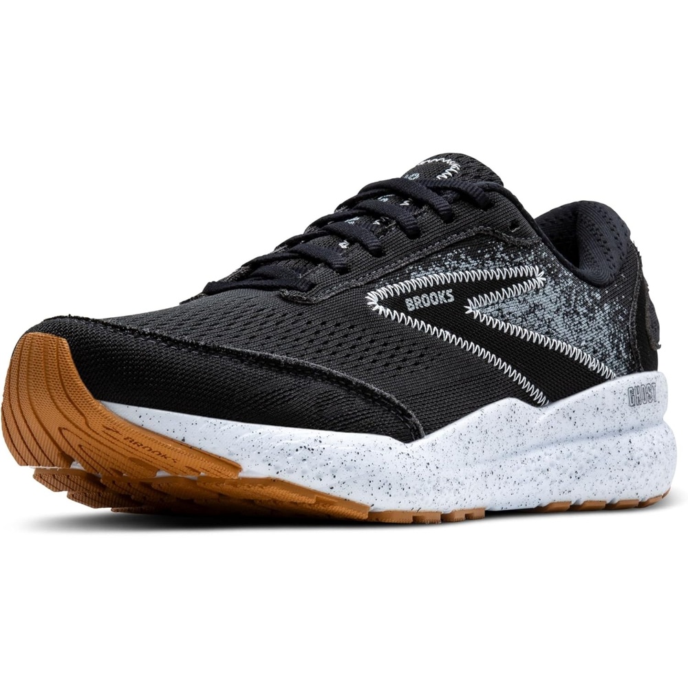 image:imageBrooks Womens Ghost 16 Neutral Running ShoeBlackBlackened PearlWhite