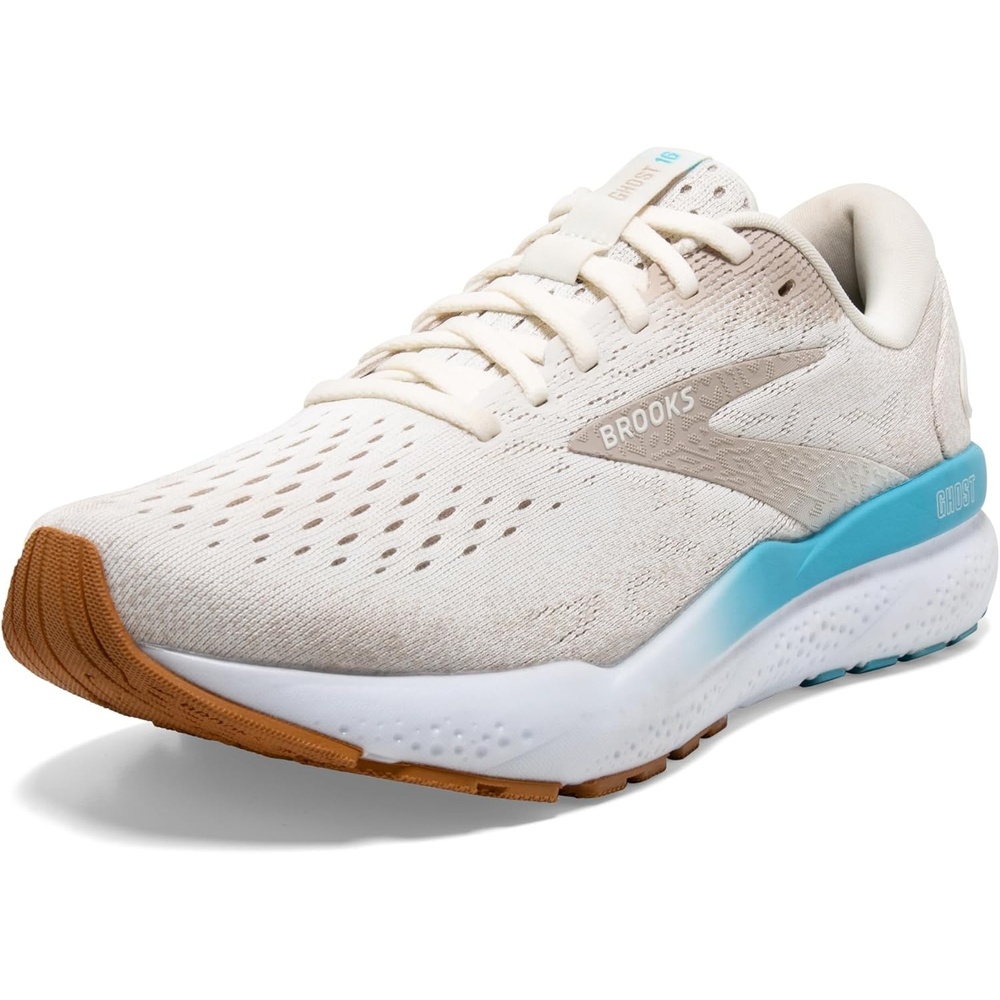 image:imageBrooks Womens Ghost 16 Neutral Running ShoeCoconutChateau GreyBlue