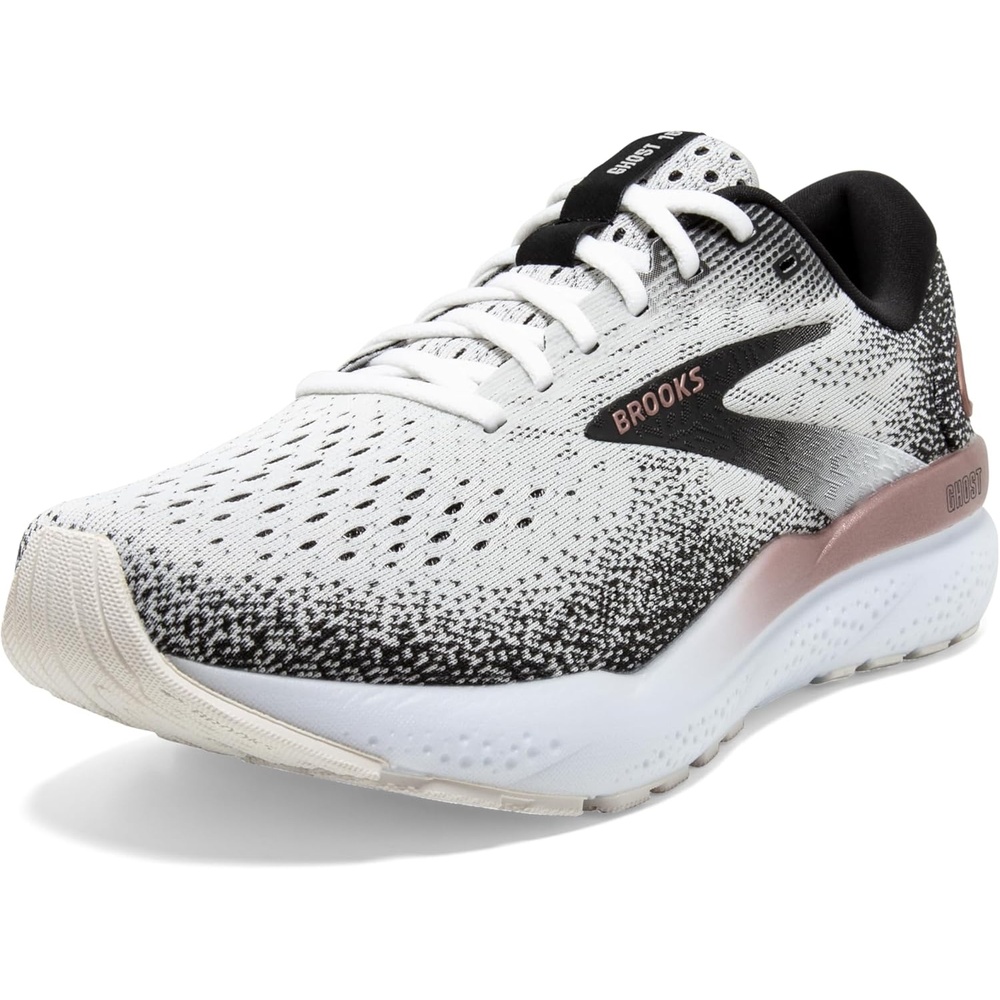 image:imageBrooks Womens Ghost 16 Neutral Running ShoeWhiteBlackRose Gold