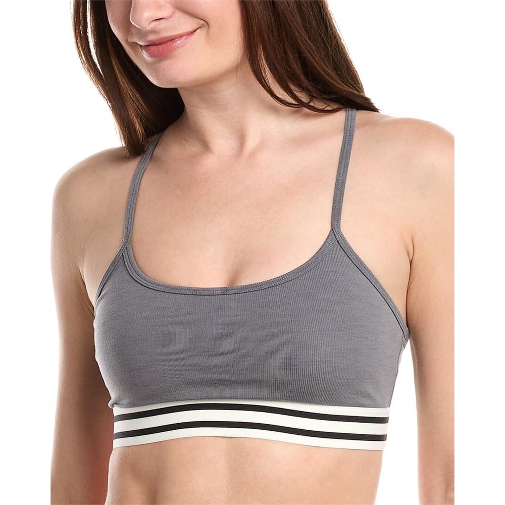 image:imageSPLITS59 Womens Cali Active Rib BraHeatherGrey