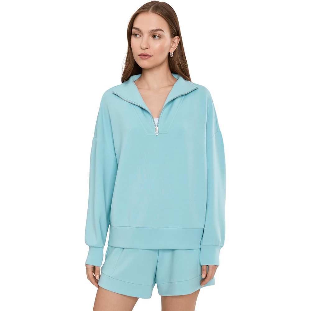 image:imageVarley Womens Hawley Half Zip SweaterPorcelain Blue