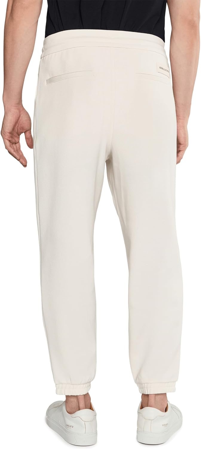 image:imageArmani Exchange Mens Cotton Mix Twill TrousersCream