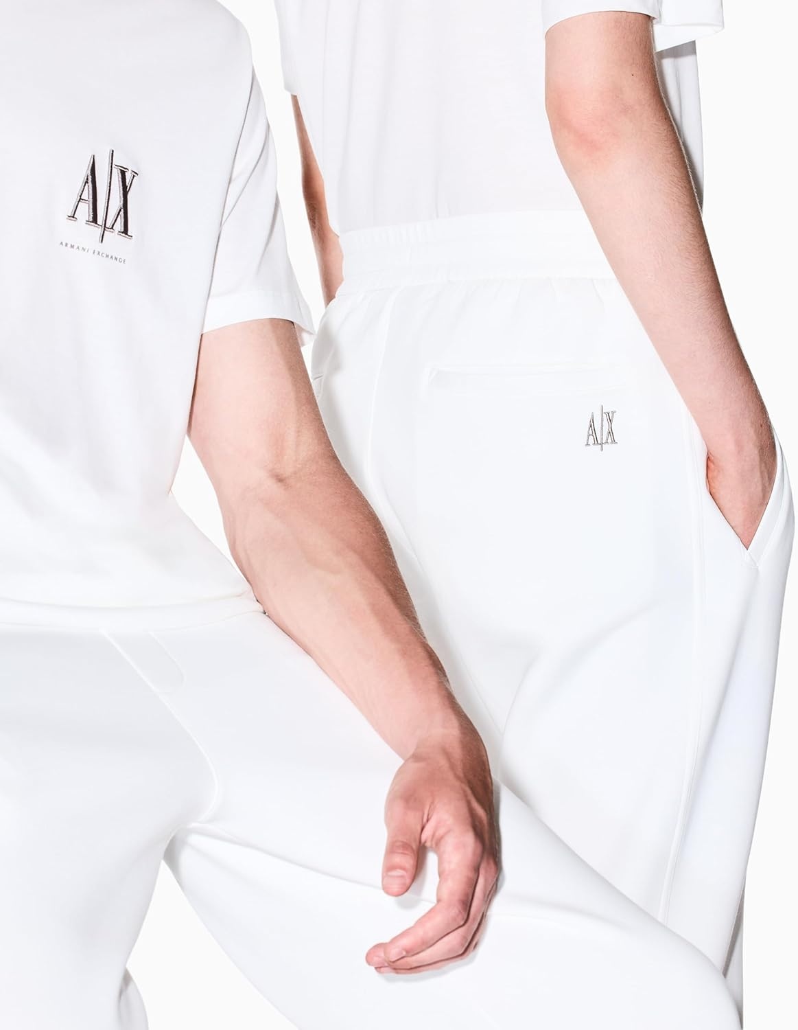 image:imageArmani Exchange Mens Stretch Cotton Icon JoggerOffwhite