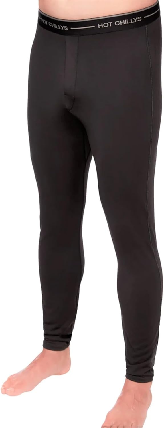image:imageHot Chillys Mens ClimaTek Base Layer Bottoms Breathable MoistureWicking QuickDrying Relaxed Fit Thermal UnderwearBlack