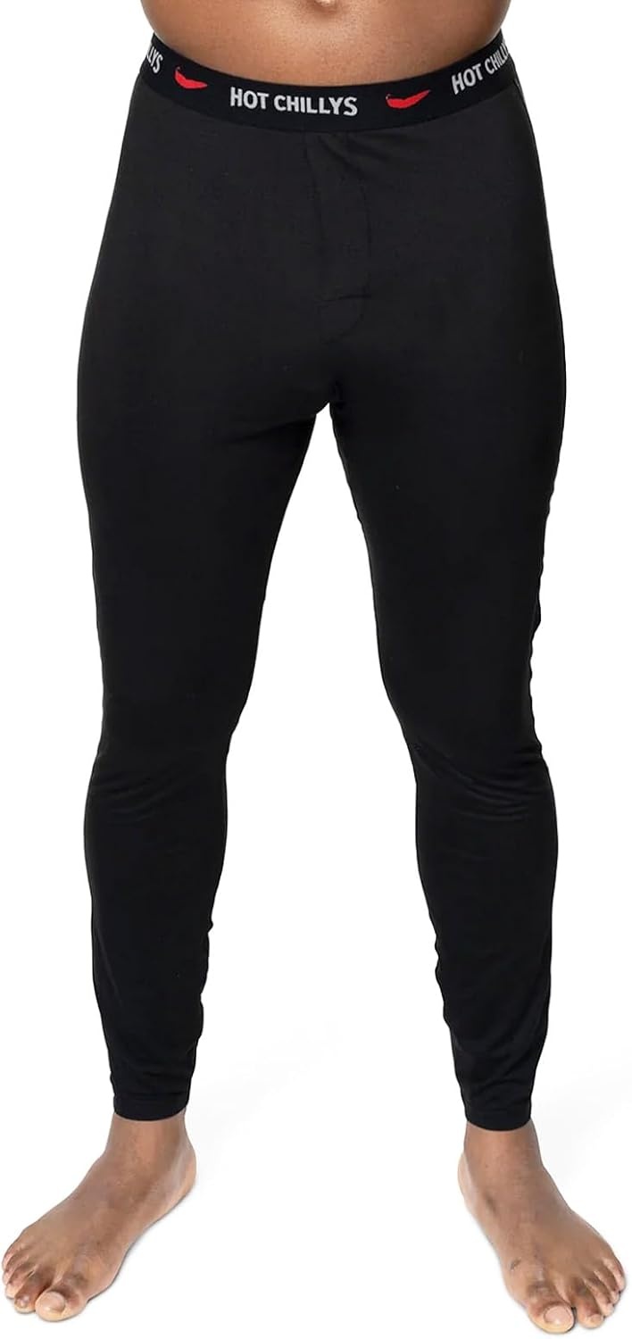 image:imageHot Chillys Mens ClimaTek Base Layer Bottoms Breathable MoistureWicking QuickDrying Relaxed Fit Thermal UnderwearBlack