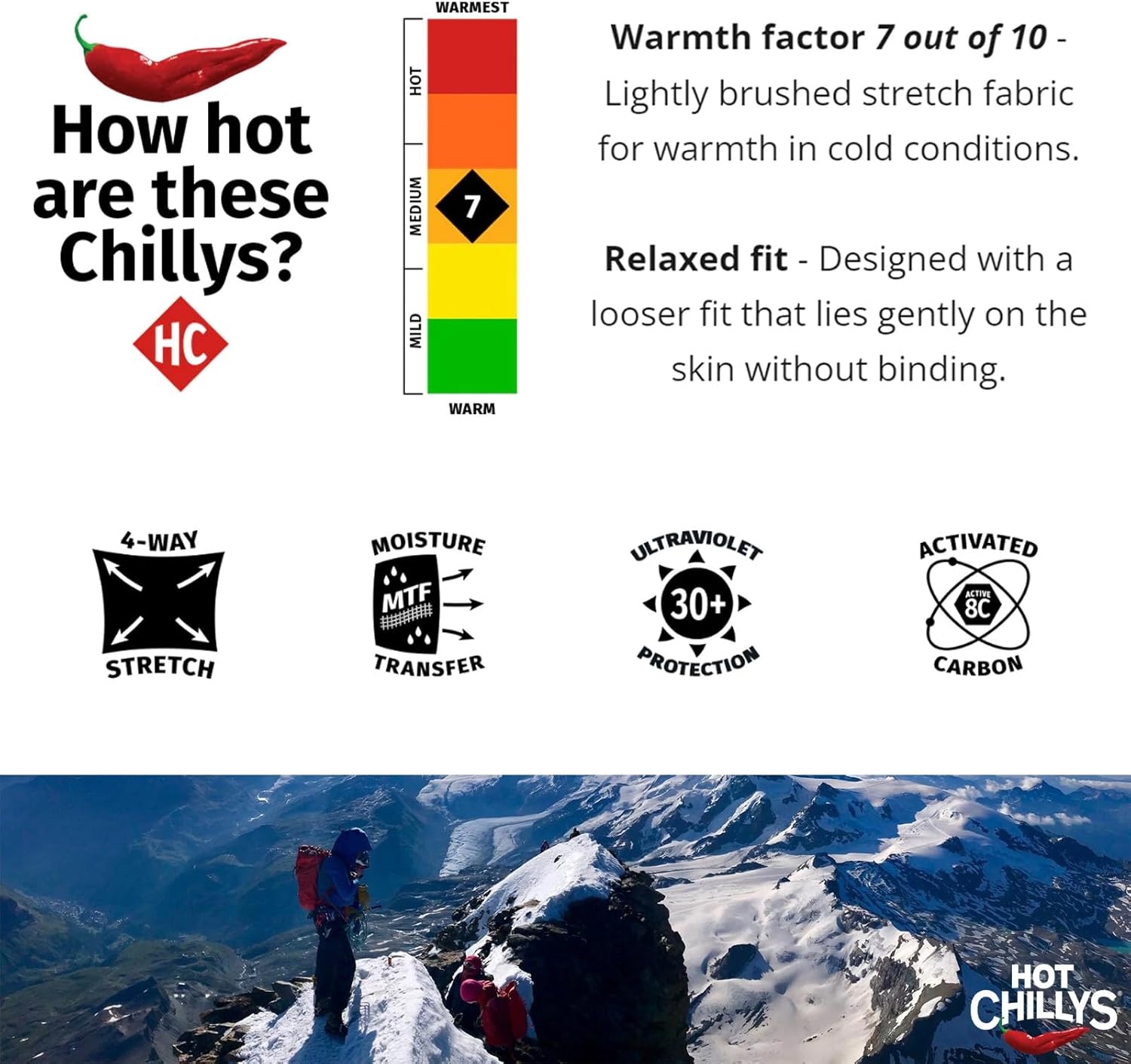 image:imageHot Chillys Mens ClimaTek Base Layer Bottoms Breathable MoistureWicking QuickDrying Relaxed Fit Thermal UnderwearBurgundy Heather