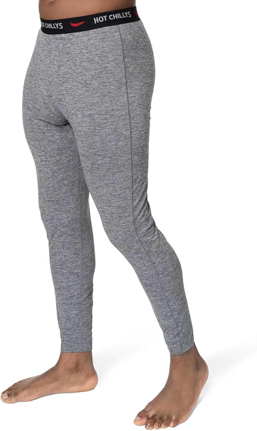 image:imageHot Chillys Mens ClimaTek Base Layer Bottoms Breathable MoistureWicking QuickDrying Relaxed Fit Thermal UnderwearGray Heather